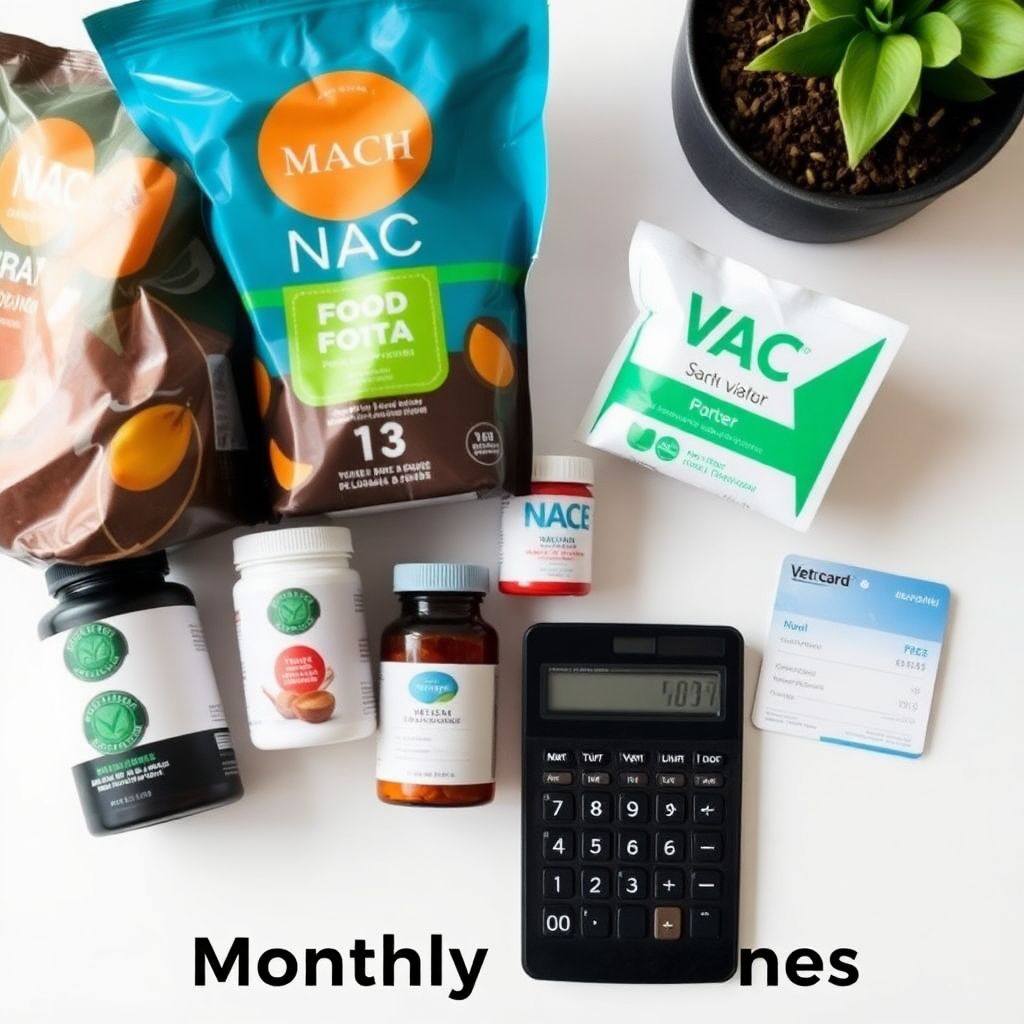 Tableau comparatif des coûts mensuels pour différents NAC avec billets et pièces de monnaie